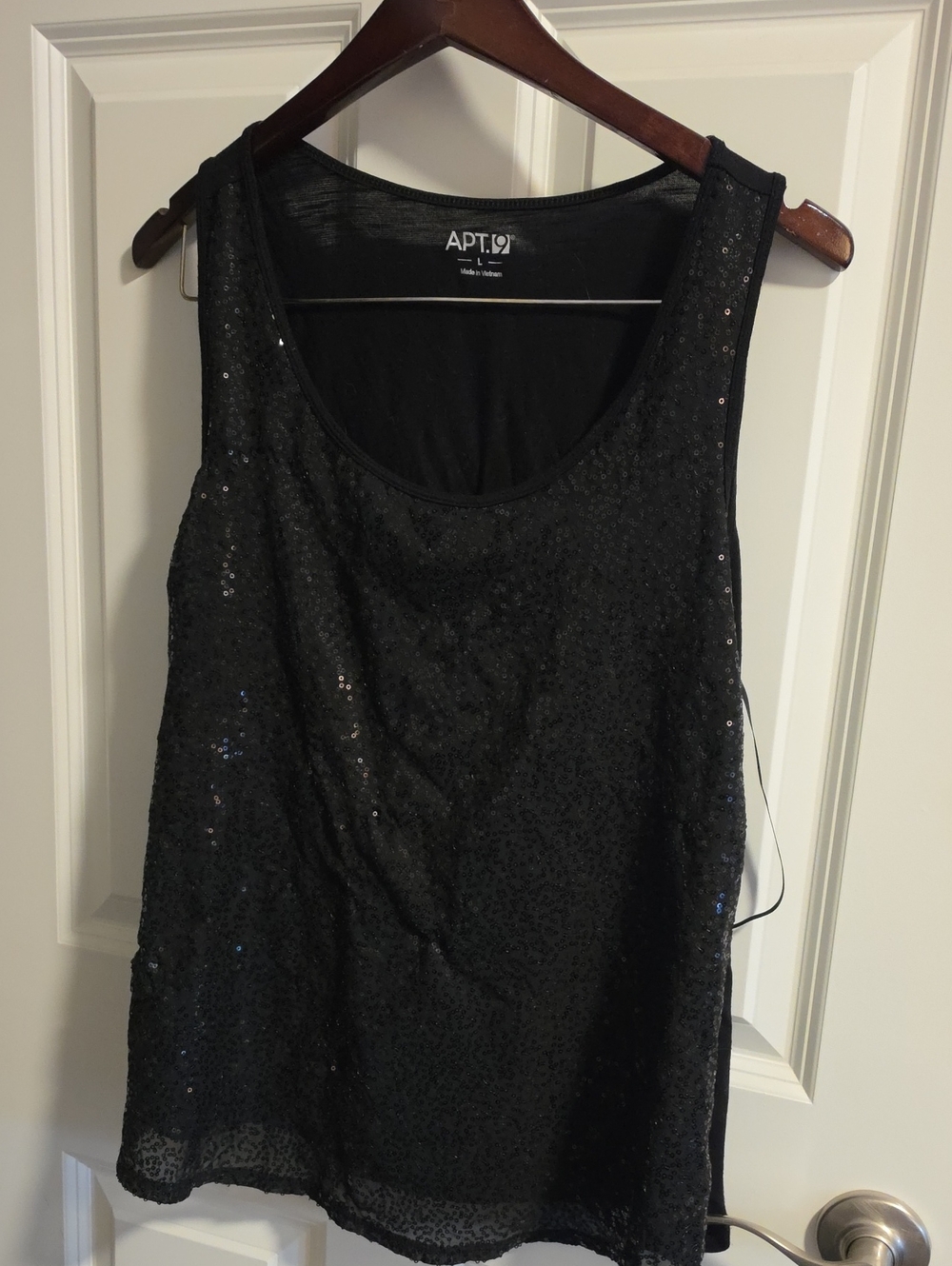 APT. 9 Women's Black Sequin Tank Top